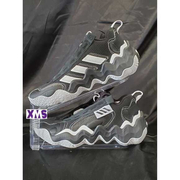 NEW Adidas Mens Exhibit B Basketball Shoe (Core Black/White/Team Light Grey) 7.5 - Picture 1 of 12